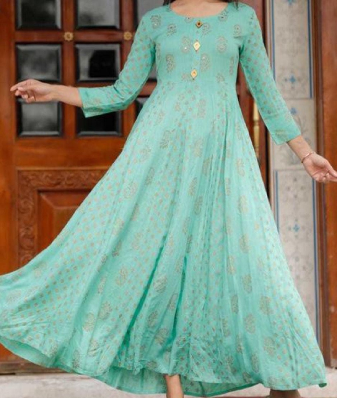 Anarkali flaired long gown